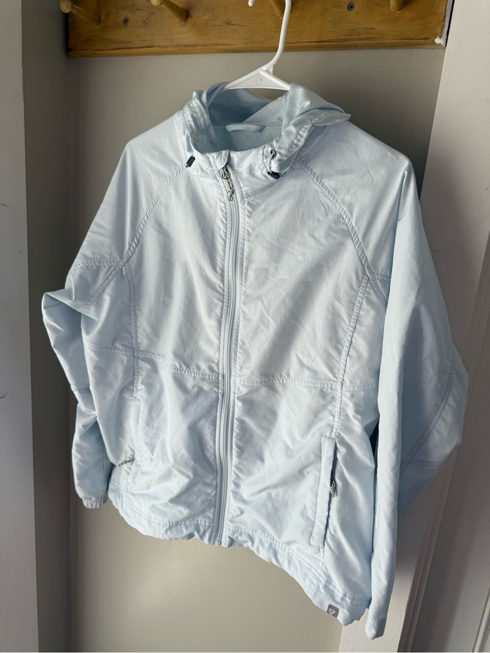 Light Blue Hooded Women’s Jacket
